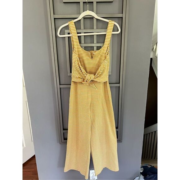 SAYLOR Pants - Saylor mustard striped jumpsuit wide leg size S